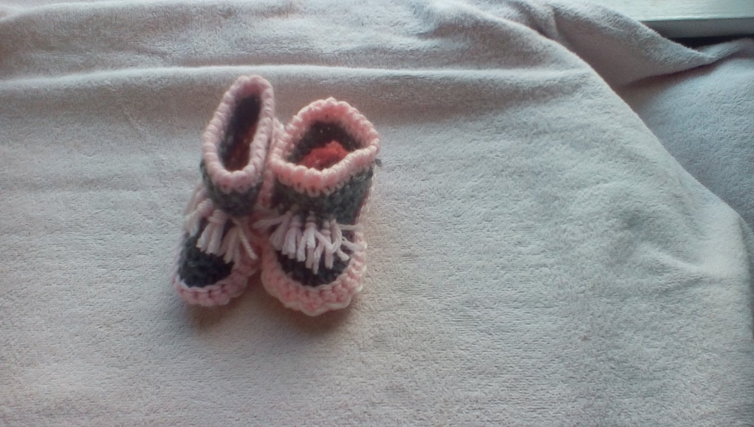 Newborn two toned moccasins