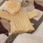 Hand Knit Cabled yellow Dress and Headband for the American Girll Doll