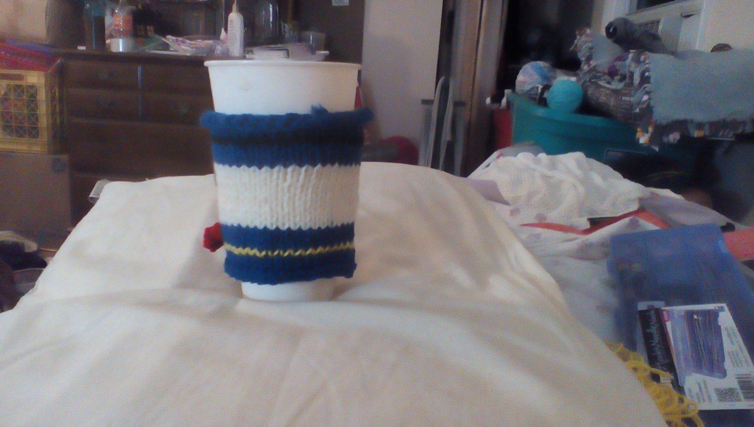 Mr Duck coffee cozy