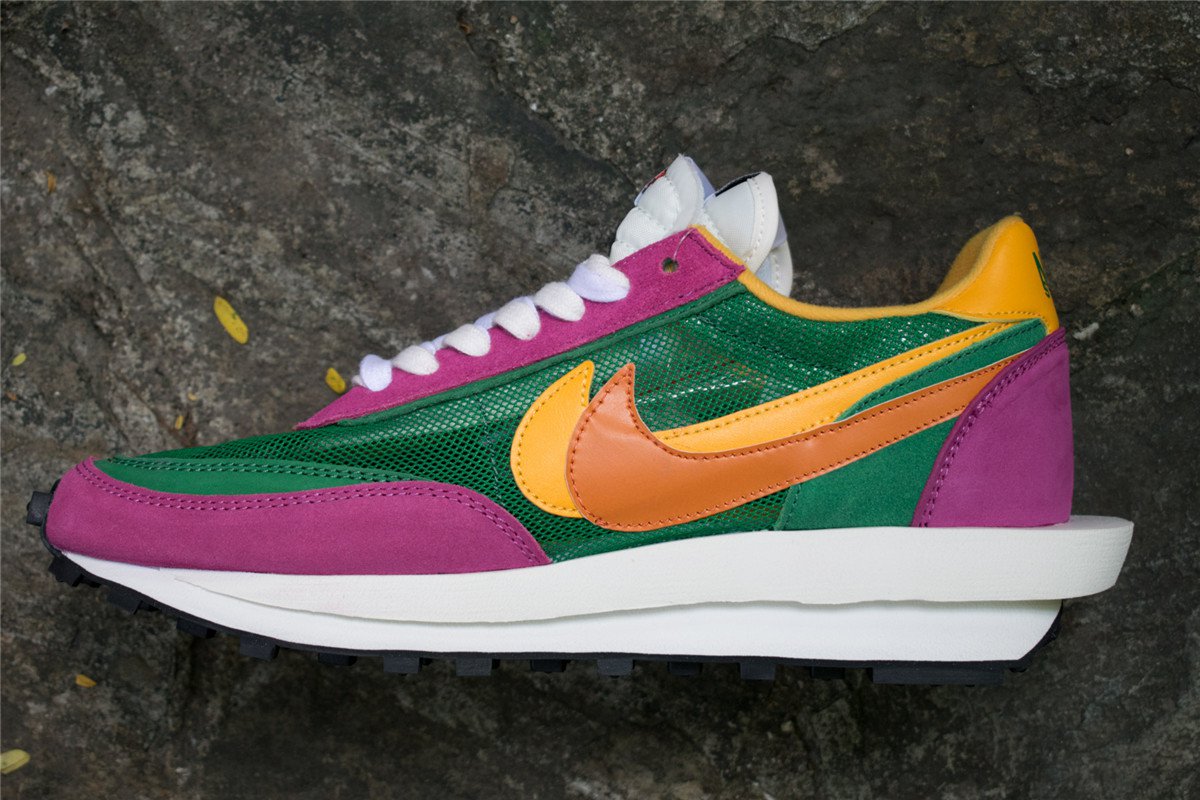 nike sacai waffle purple