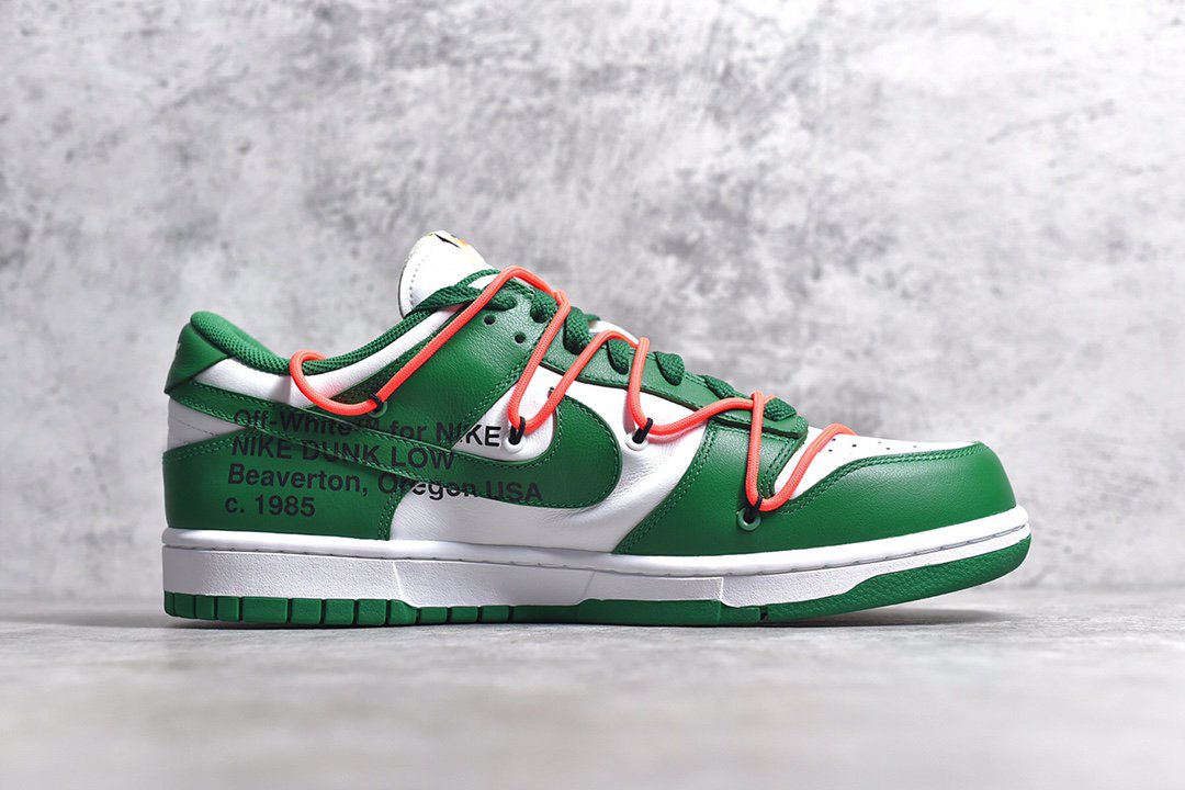 27cm Nike Dunk Low Off-White Pine Green