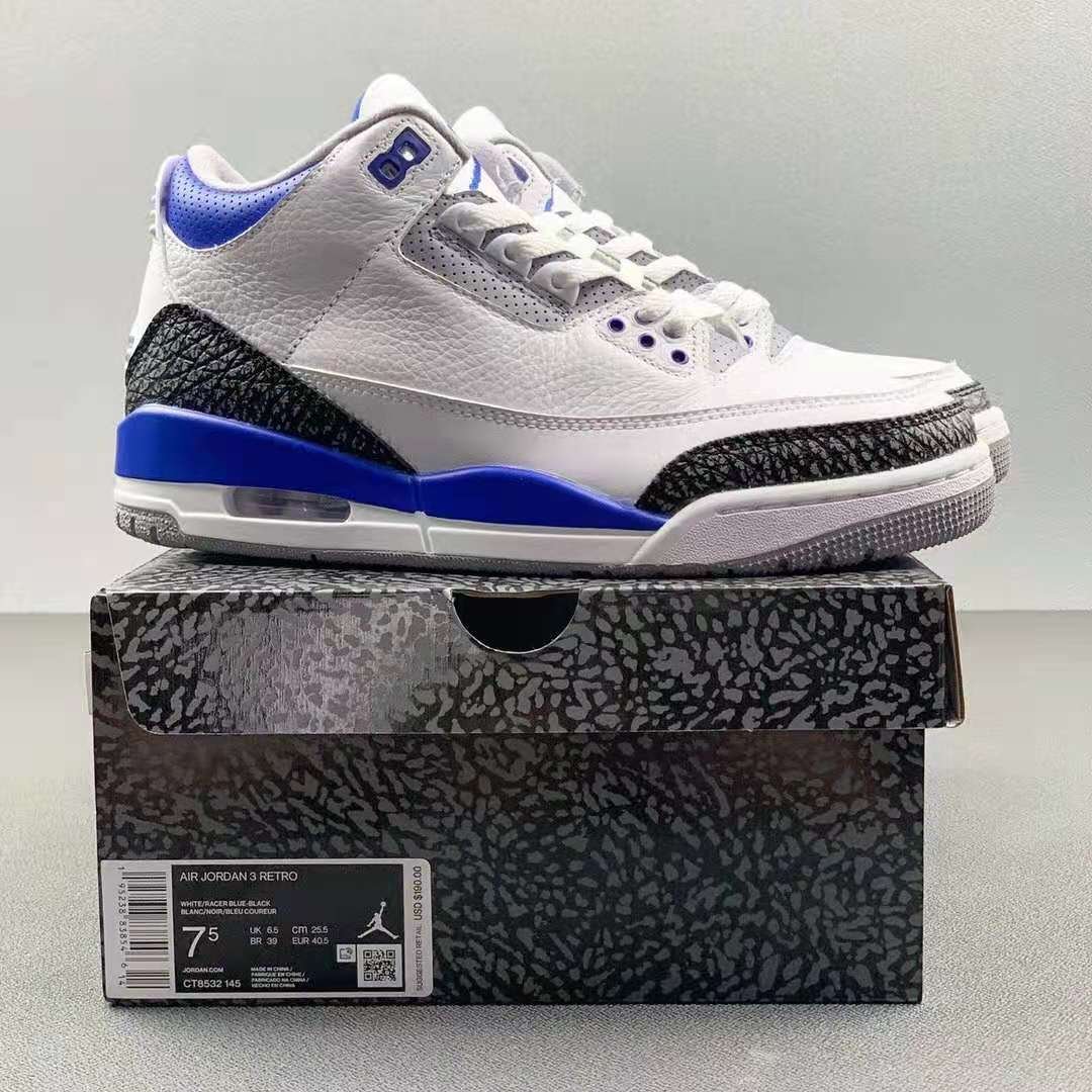 Jordan 3 Retro White Blue