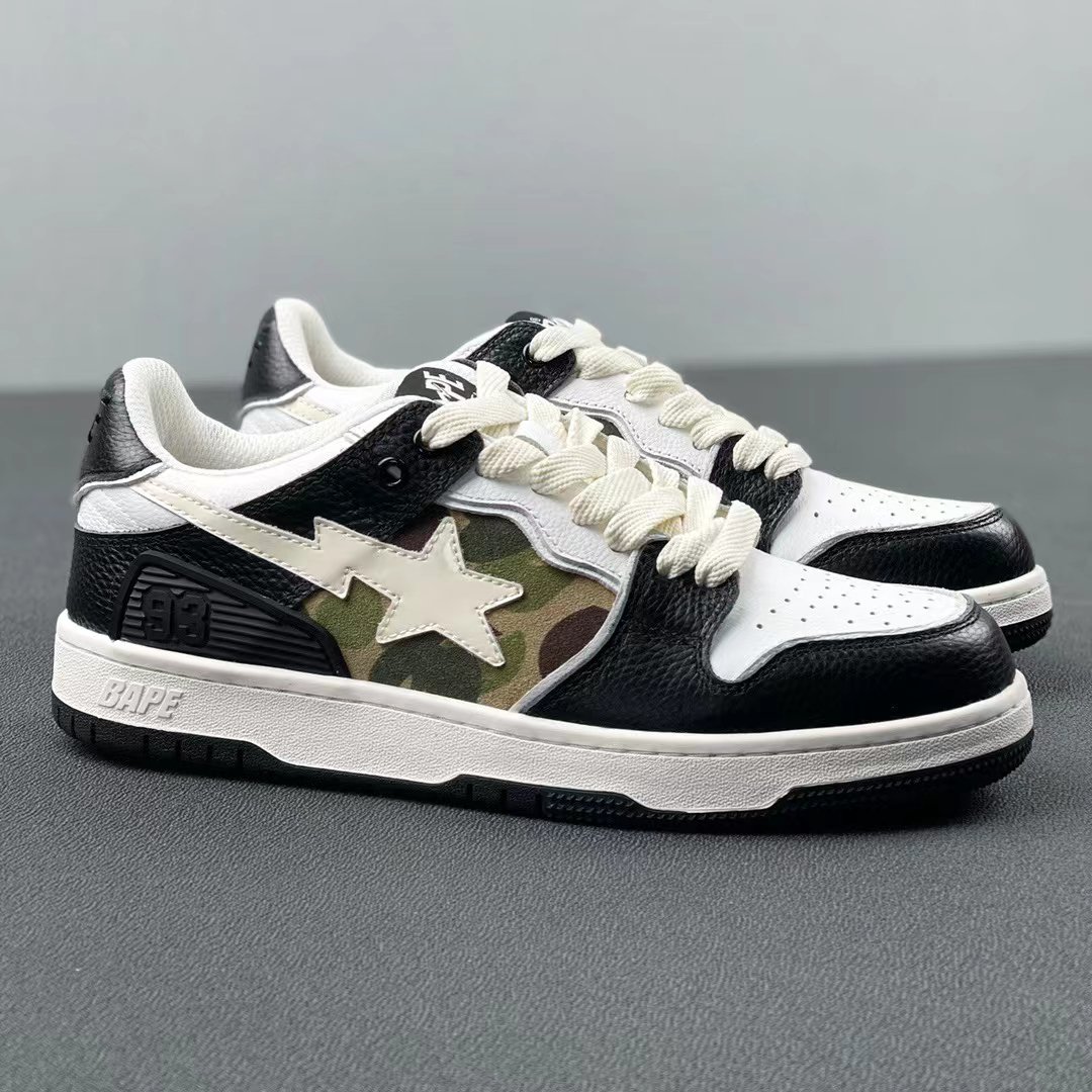 A Bathing Ape Bape Sta Low Camo Black