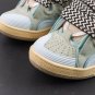 Lanvin Leather Curb Sneaker Light Blue