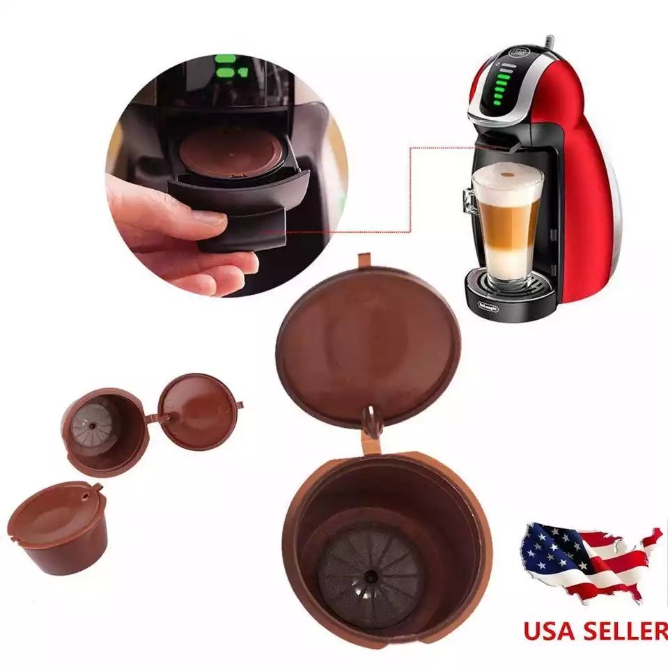 3PCS/ reutilizunids ables capsule coffee Dolce Gusto, rechargeable plastic capsules