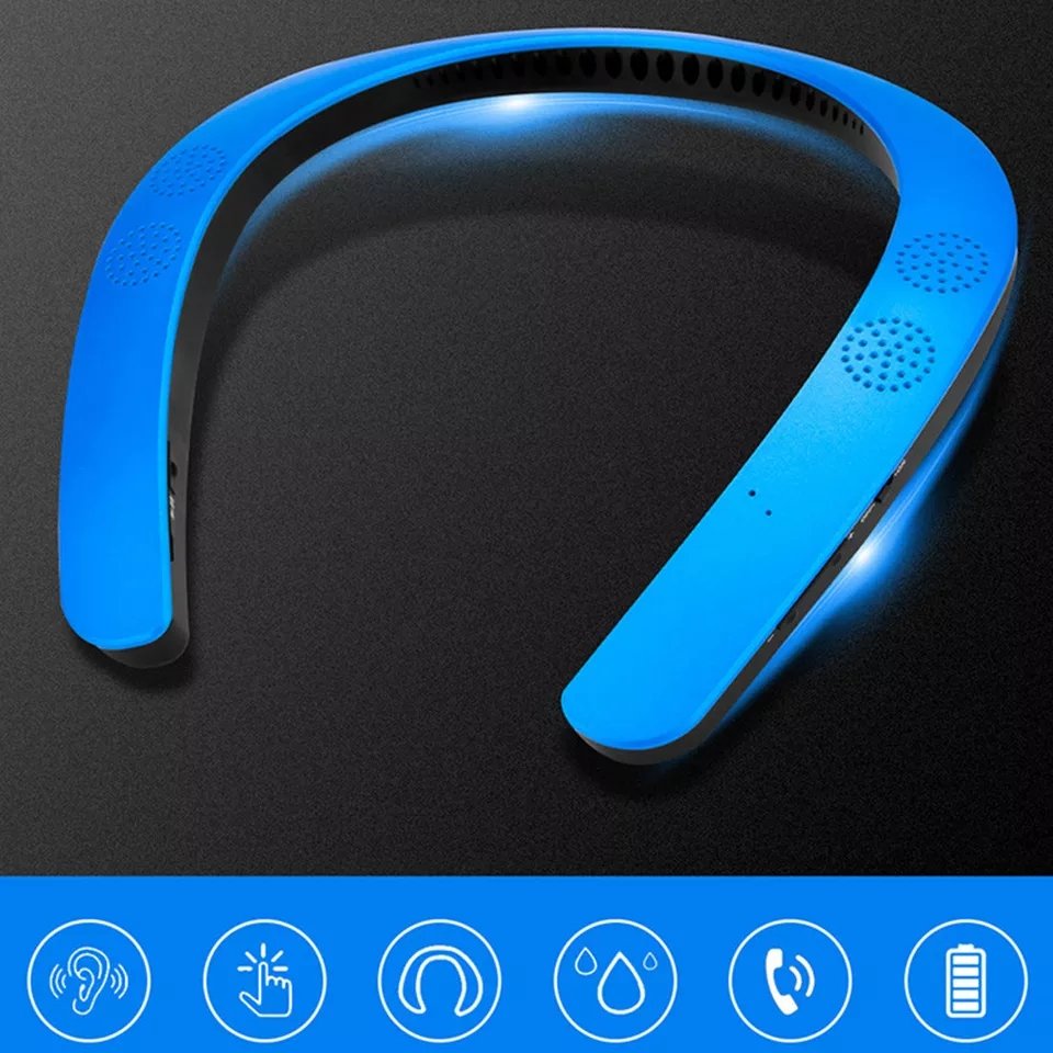 Bluetooth Speaker Portable Wireless Neckband Neck Speakers Supprt FM ...