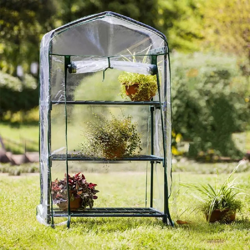 Newest 3Tier Portable Greenhouse PVC Cover Garden Cover Plants Flower
