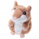 LYGF E00199-2 Creative Toys Talking Hamster  Pet Electronic Speak Record Plush Baby Khaki