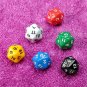 6pcs set D20 Dice Opaque Twenty Sided Dice Multi Color Gaming Resin Polyhedral