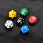6pcs set D20 Dice Opaque Twenty Sided Dice Multi Color Gaming Resin Polyhedral