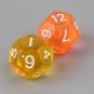 10pcs Set Multicolor Transparent 12-Sided Role Playing Game Dices D12 New