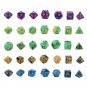 Creative Dual Color Mixed Series 7 Pcs Set Multi-Faceted Acrylic Dice