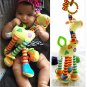 Infant Baby Development Soft Giraffe Animal Handbells Rattles Handle Toys