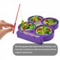 Battery Powered Electronic Rotating Magnetic Fishing Game with Music Kids Toy Gift Four-pl