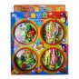 Battery Powered Electronic Rotating Magnetic Fishing Game with Music Kids Toy Gift Four-pl