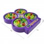 Battery Powered Electronic Rotating Magnetic Fishing Game with Music Kids Toy Gift Four-pl