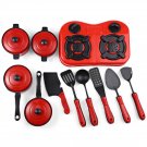 11pcs pack Mini Kitchen Cooking Toys Kitchen Appliance Play Food Toy Set for Kids Red Red
