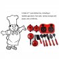 11pcs pack Mini Kitchen Cooking Toys Kitchen Appliance Play Food Toy Set for Kids Red Red
