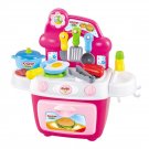 Kids' Toy Cooks Kitchen Playset Pretend Play Kitchen Toy Set Rose Red
