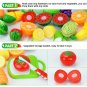 Cooks Kitchen Playset Cutting Food Play Set Fruits &amp; Vegetables Connected with Velcro
