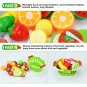 Cooks Kitchen Playset Cutting Food Play Set Fruits &amp; Vegetables Connected with Velcro
