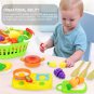 Cooks Kitchen Playset Cutting Food Play Set Vegetables Connected with Velcro 14pcs