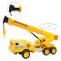 Kids Toy Crane Model Engineering Heavy Crane Truck Vehicle Car Inertia Type Telescopic Yel