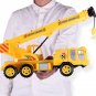 Kids Toy Crane Model Engineering Heavy Crane Truck Vehicle Car Inertia Type Telescopic Yel