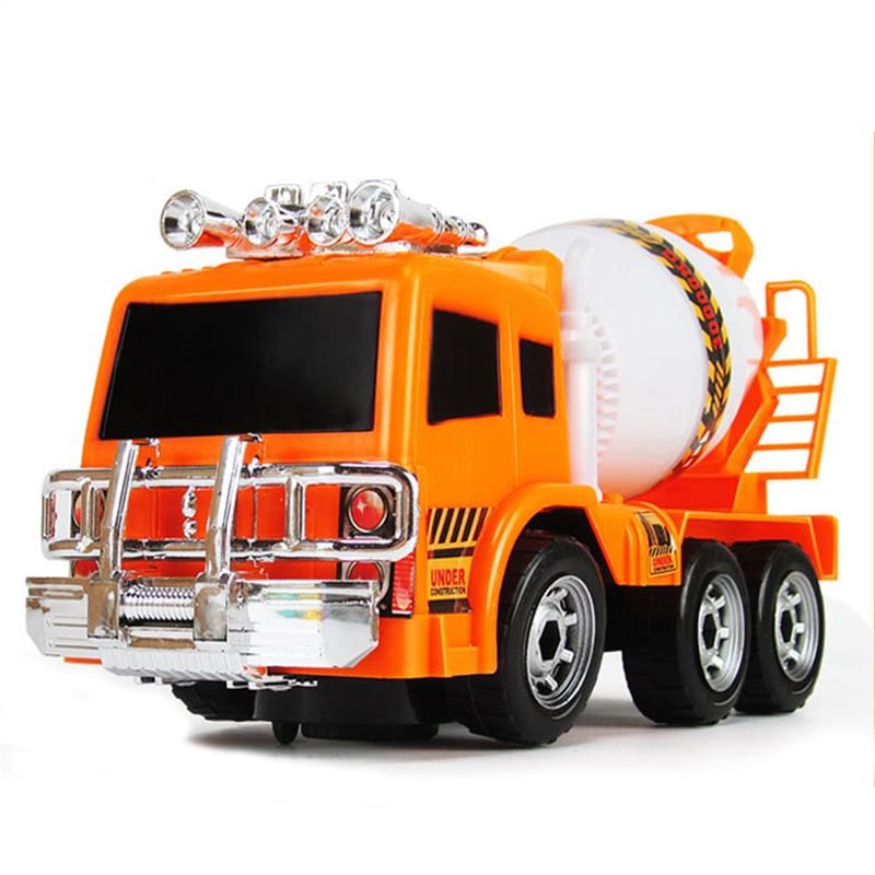 Kids Toy Simulation Engineering Mixer Truck Model Sound Lighting Battery Powered Omni-dire