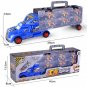 Kids Toy Simulation Car Container Car with 12pcs Mini Engineering Cars with Slide Way Port