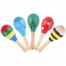 5pcs Baby Kids Sound Music Gift Toddler Rattle Musical Wooden Colorful Toys