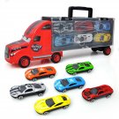 DIBANG Toy Set Handheld Truck with 6 Alloy Cars