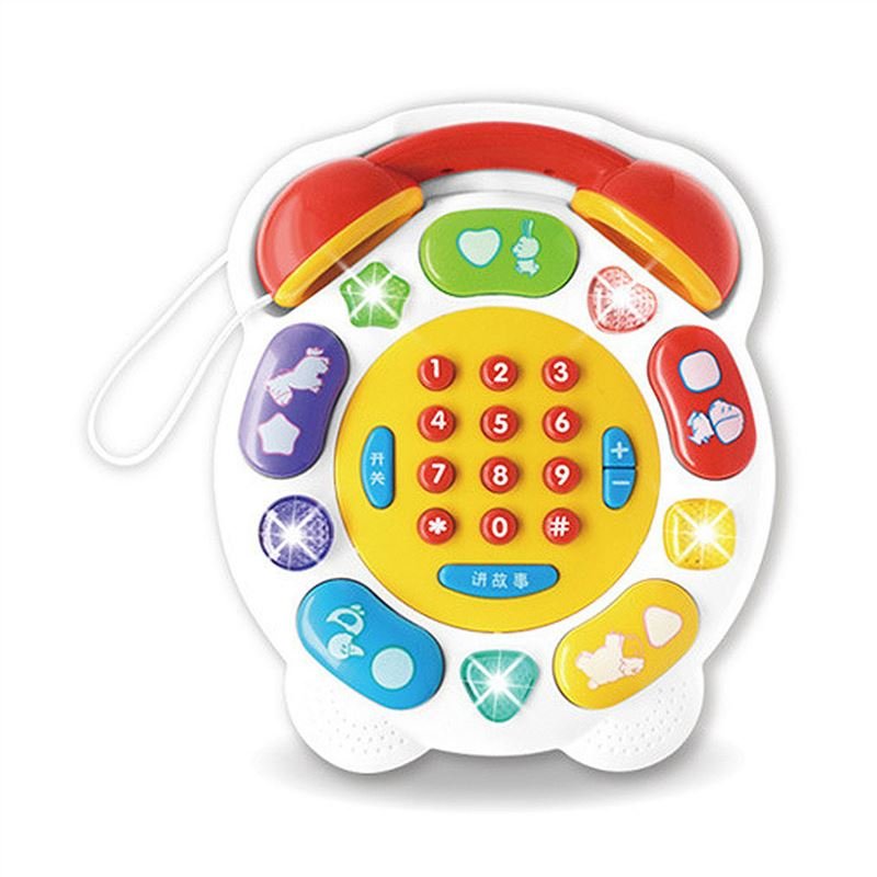 Baby Early Learning Toy Fun Telehone Toy Music Lighting Sound Colorful Colorful