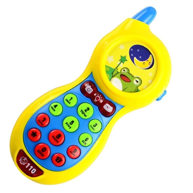Baby Early Learning Toy Fun Phone Toy Music Lighting Sound Yellow Yellow