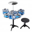 CW Children Toy Musical Instrument Children Drum Set with Chair 5 drums 1 small cymbals(wi