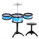 CW Children Toy Musical Instrument Children Drum Set with Chair 3 drums 1 small cymbals(wi