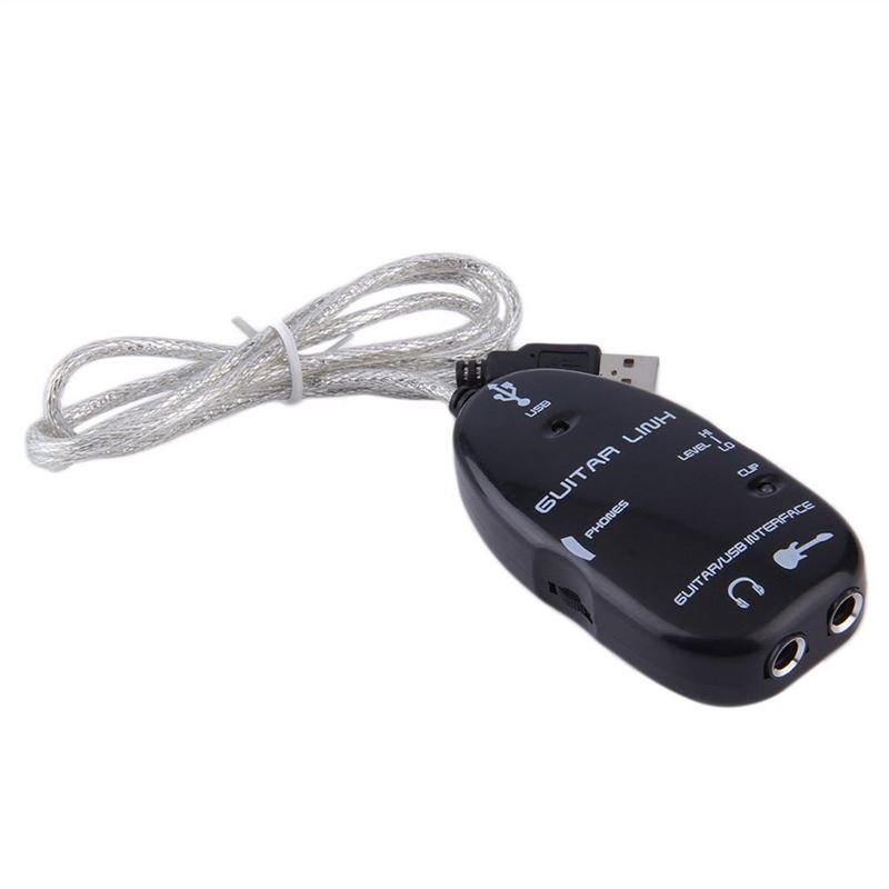 Electric Guitar to USB Interface Audio Link Cable Music Recording Adapter