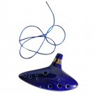 12 Hole Ocarina Ceramic Alto C Legend of Zelda Ocarina Flute Blue Instrument