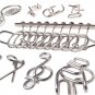 Brain Teasers Metal Wire Puzzle 16pcs Set Educational Toy Metal Color