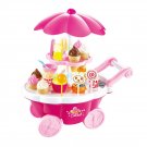 Ice Cream Trolley Toy Candy Car Candy Ice Cream Trolley Shop Pretend Play Set 39PC with 12