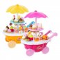 Ice Cream Trolley Toy Candy Car Candy Ice Cream Trolley Shop Pretend Play Set 39PC with 12