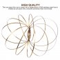 Magic Ring Kinetic Spring Toy Stainless Steel Springs Interactive 3D Shaped Flow Ring Gold