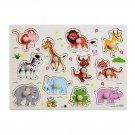 Wooden Baby Children Animal Jigsaw Early Learning Puzzle Toy Educational Plate