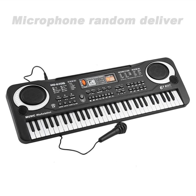 61 Key Kids Electronic Digital Keyboard Electric Organ With Random Microphone