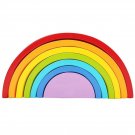7 Colors Set Wooden Building Blocks Rainbow Baby Early Education Learning Toys