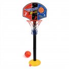 Basketball Stands Height Adjustable Kids Basketball Goal Hoop Toy Set Black Rod Yellow Bas
