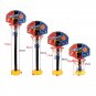 Basketball Stands Height Adjustable Kids Basketball Goal Hoop Toy Set Black Rod Yellow Bas