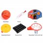 Basketball Stands Height Adjustable Kids Basketball Goal Hoop Toy Set Black Rod Yellow Bas
