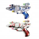 Product Name:  Space Pistol Music Toy Funny Electroplated Toy Powered by Battery Children
