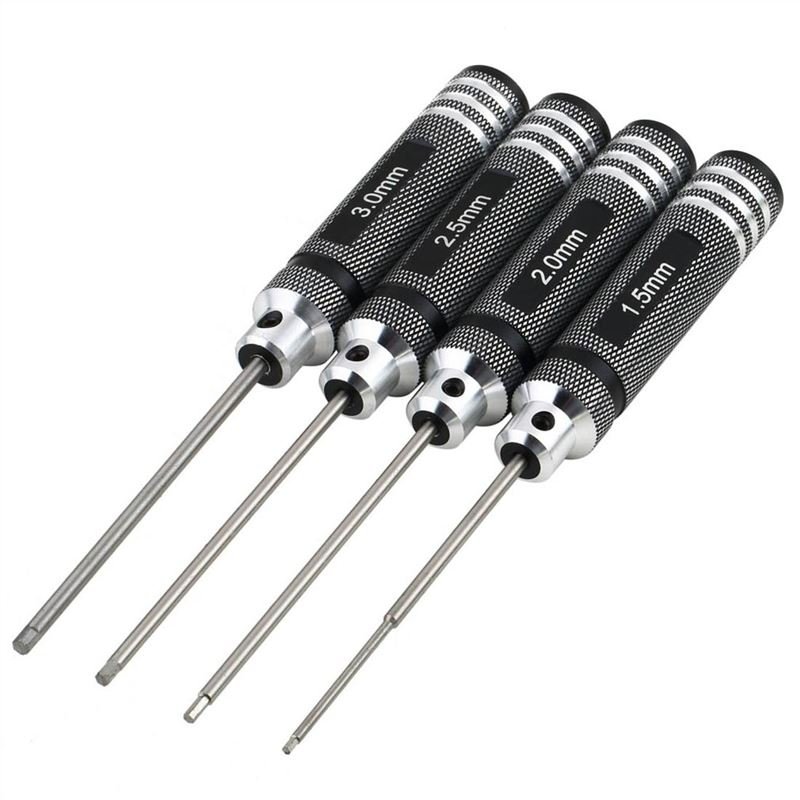 4PCS Hex Screw Driver Tool Kit For RC Helicopter Plane Transmitter Car